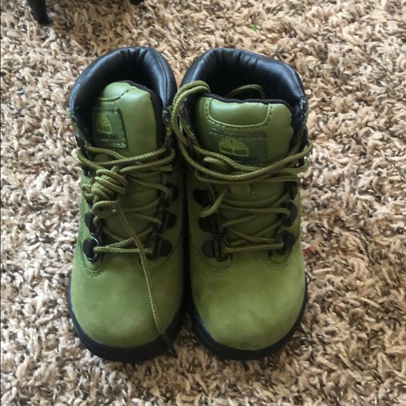 toddler olive green timberland boots